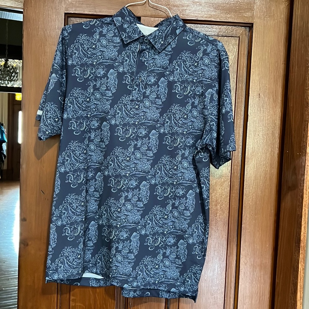 Straight Down Golf Polo EUC Size M